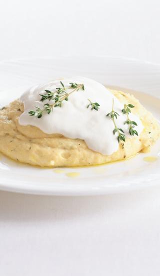 Kaše s mascarpone a tymiánem