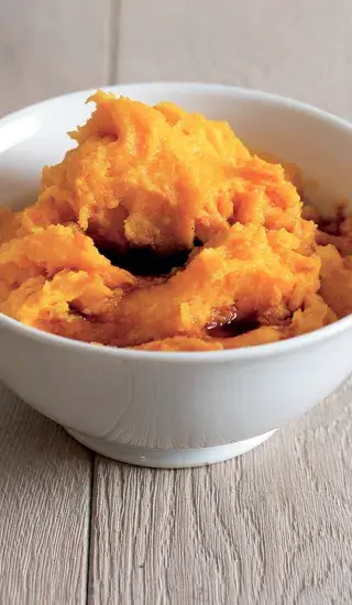 Krémová kaše z batátů s balzamikem