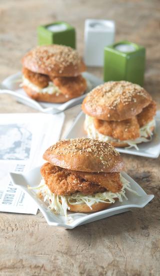 Kuřecí burgery katsu