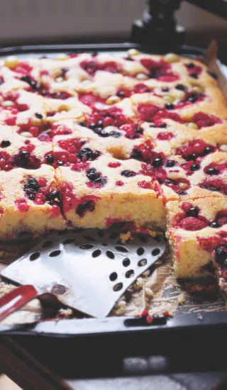 Koláč s drobným ovocem