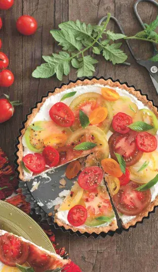 Koláč s rajčaty a ricottou