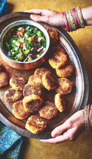 Kořeněné batátové placičky