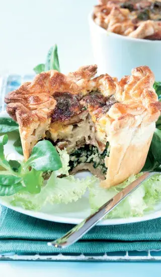 Košíčky s uzenou rybou a se špenátem