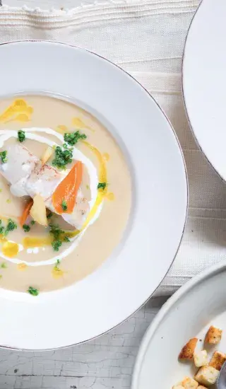 Krémová rybí polévka