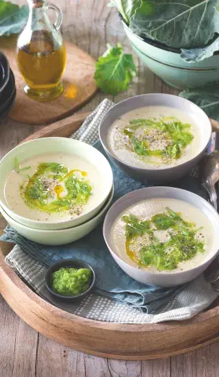 Krémová kedlubnová polévka