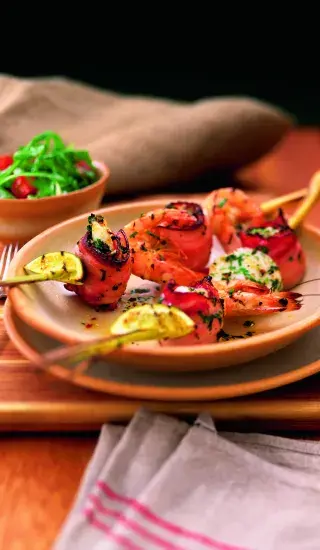 Špíz z mořského ďasa s bylinkami