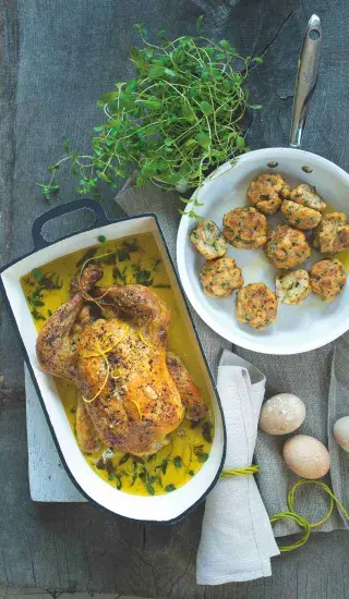 Kuře na mléce & opékané knedlíčky