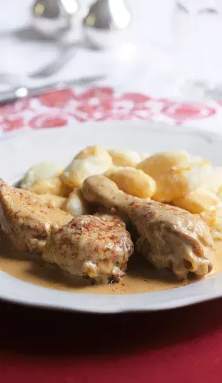 Kuře na paprice s noky