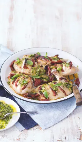 Kuře s mozzarellou a sušenými rajčaty