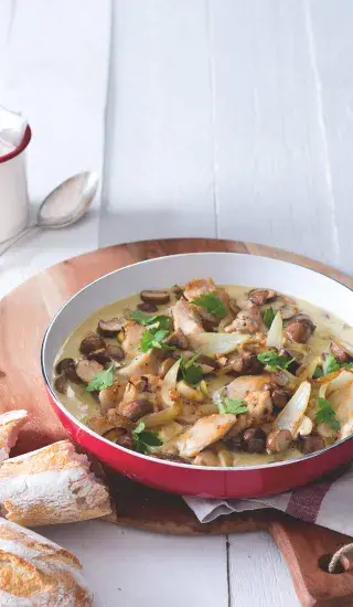 Kuře v krémové omáčce