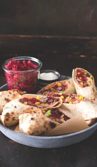 Burrito s kvašenou zeleninou