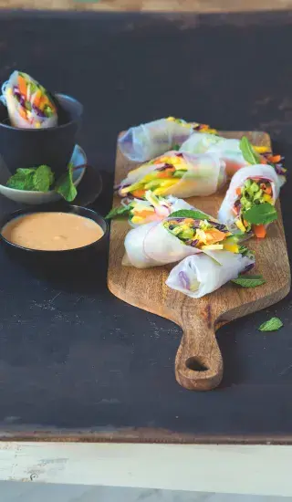 Letní veganské závitky