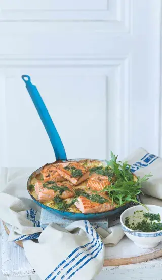 Losos & krémové zapečené brambory