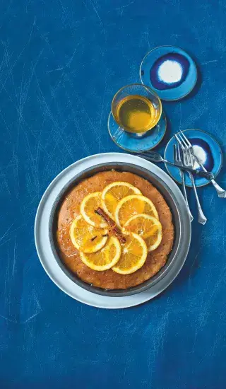 Mandlovo-pomerančový koláč