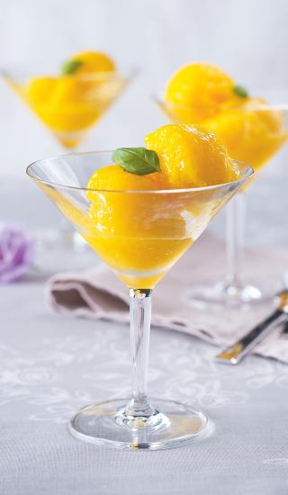 Mangovo-zázvorový sorbet