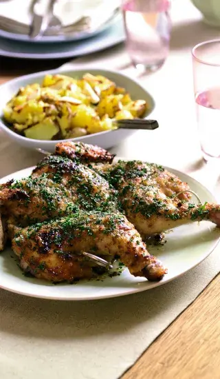 Marinované kuře pečené naplocho