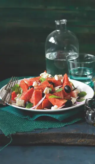 Melounový salát s mátou & fetou
