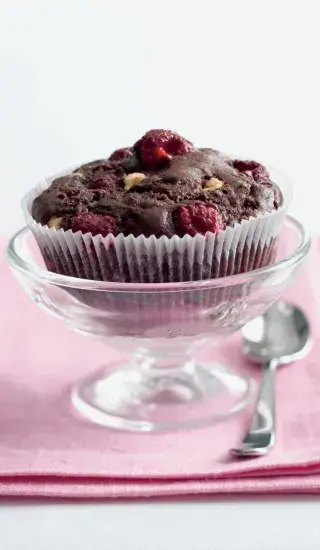 Muffiny s čokoládou a malinami