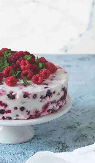 Nepečený ovocný dort