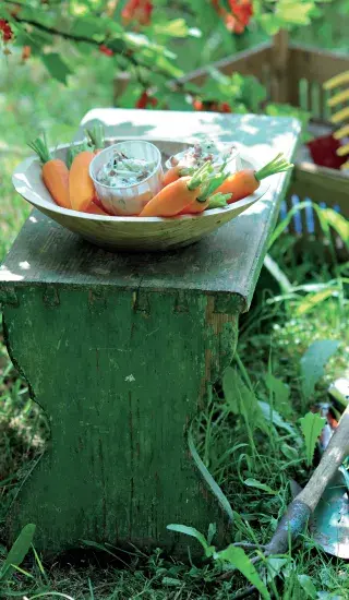 Pažitkový dip s mrkvičkou