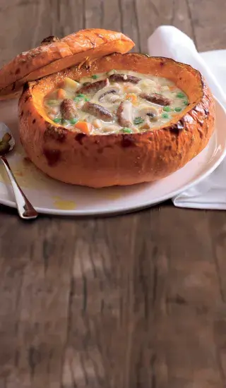 Pečená plněná dýně