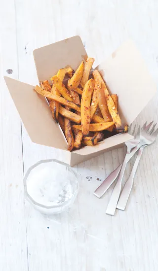 Pečené batáty se sójovou omáčkou