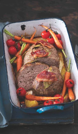 Poctivá sekaná pečená se zeleninou