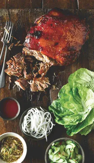 Pomalu pečené vepřové ramínko po korejsku