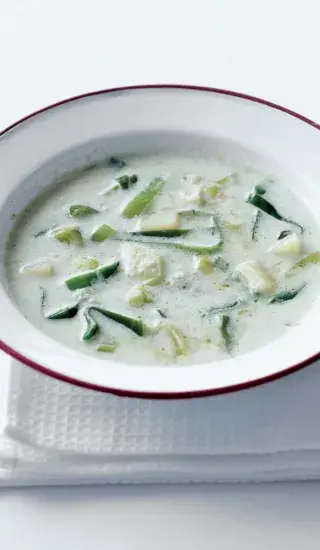 Pórková polévka se smetanou