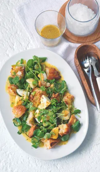 Potočnicový salát s vejcem