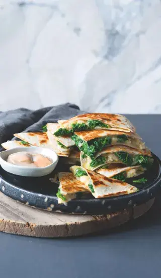 Quesadilly s kadeřávkem