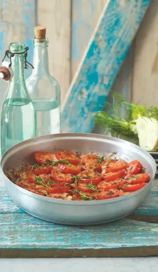 Rajčatovo-fenyklový gratin