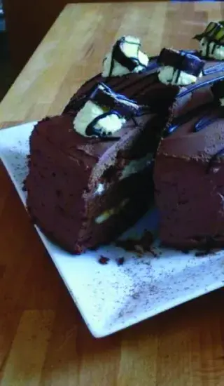 Čokoládový - banánovo - banánkový dort