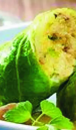 Zelné vegetariánské závitky