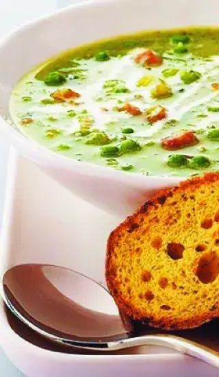 Hrachovka se šunkou