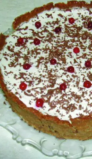 Tvarohovo-rybízový dort