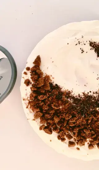 Choco-blueberry cheesecake