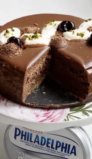 Levandulovo-čokoládový cheesecake