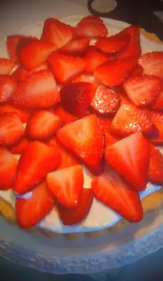 Jahodový dort s tvarohem