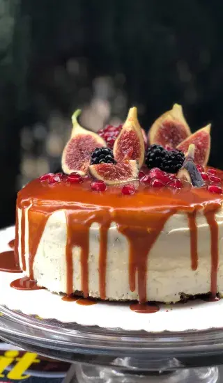 Dýňový dort se slaným karamelem