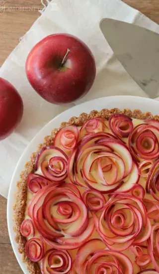 Apple Walnut Tart with Maple Custard