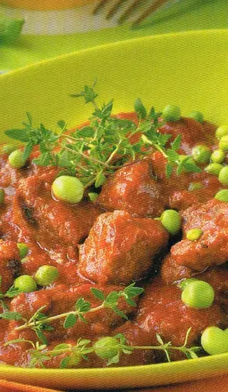 Hovězí maso s hráškem