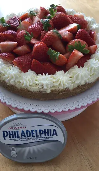 Nepečený cheesecake z bílé čokolády