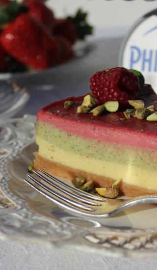 Jahodovo-mátový cheesecake
