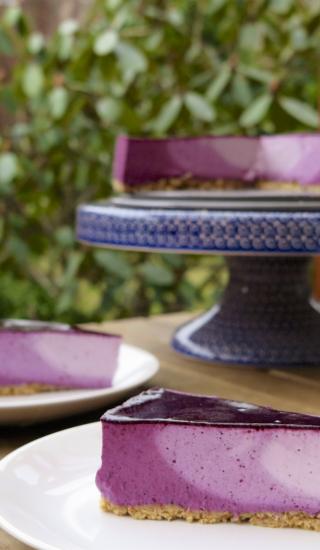 Borůvkový Ombre Cheesecake