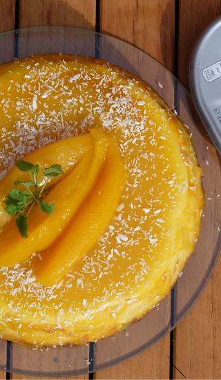 Kokosový cheesecake s mangem