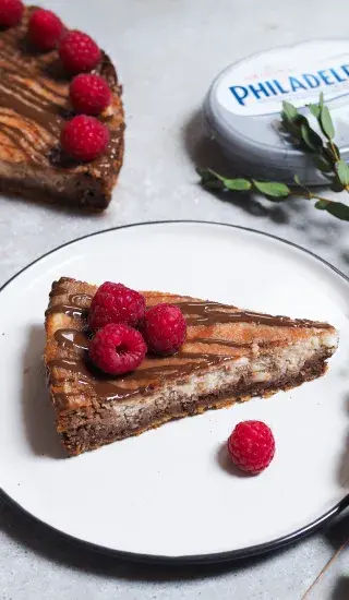 Dvojvrstvový čoko-kokosový cheesecake