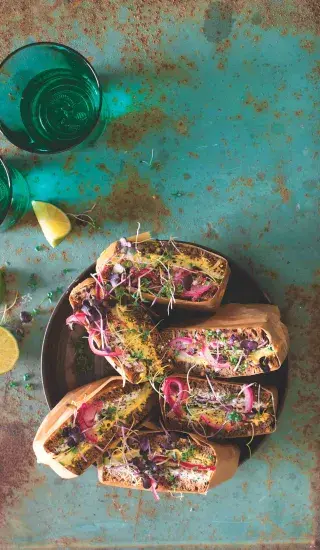 Šťavnaté sendviče s hummusem