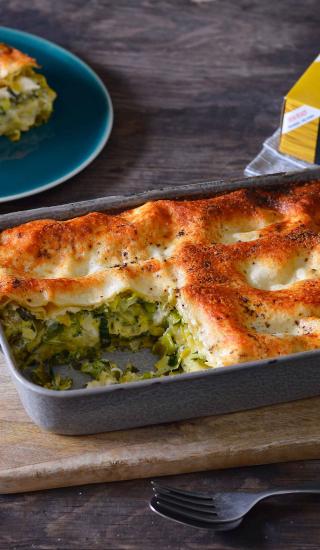 Lasagne s pórkem a ricottou