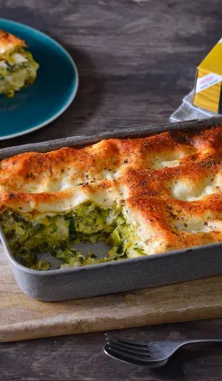 Lasagne s pórkem a ricottou